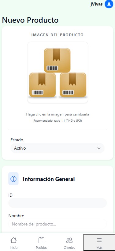 Formulario de producto